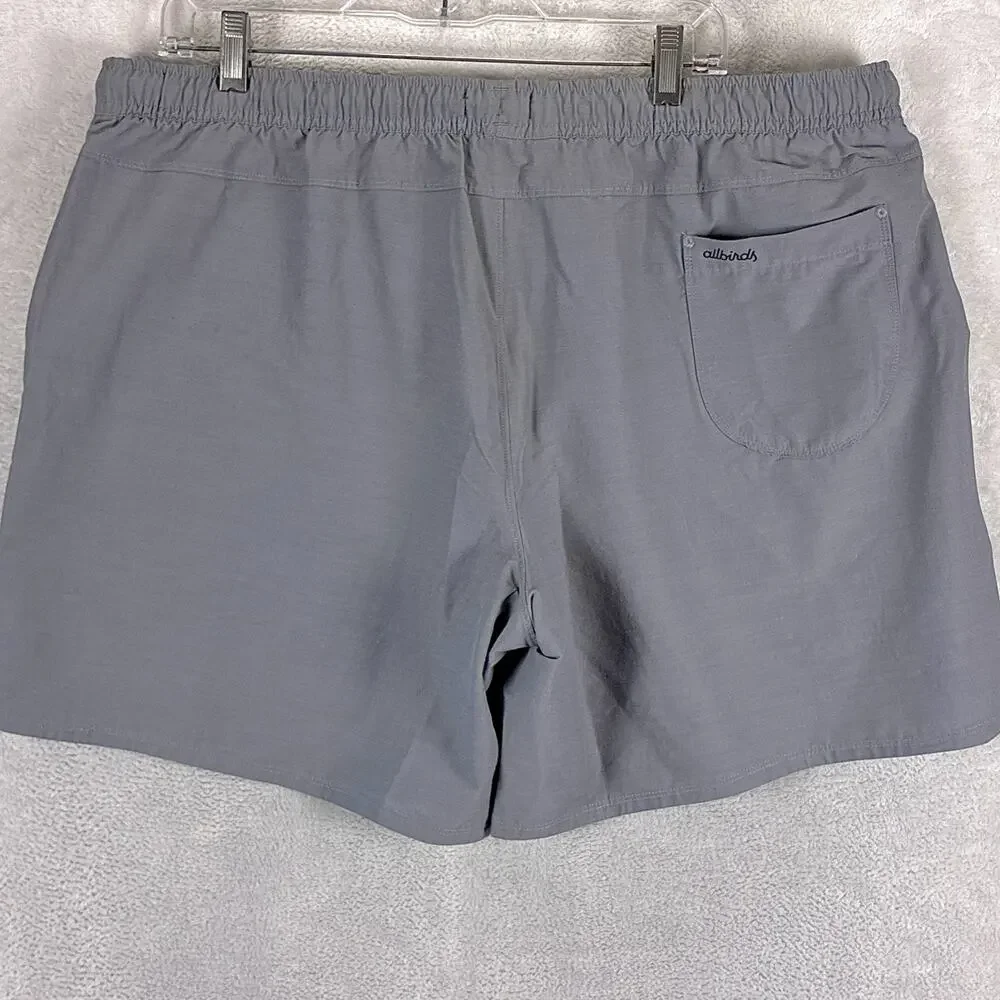 Allbirds Shorts Mens XXL Gray Natural Run Merino Wool Blend Preppy Gym Workout